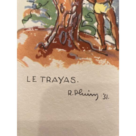 Art Vintage The Riviera 1950's Lithographs France Beaches Mid Century (4) - Picture 11 of 15